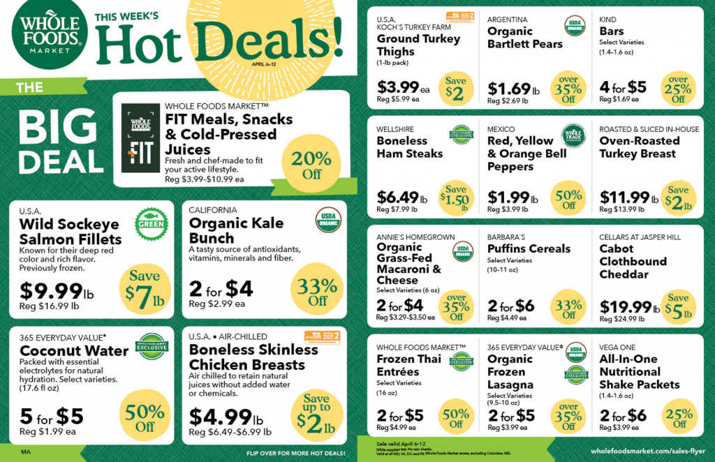 Whole Foods Market Deals Sales Great ValueGreat Value April 6_12