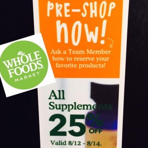 Whole Foods Market Supplement Sale